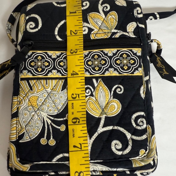 Vera Bradley Black and Yellow Floral Crossbody Bag - Picture 11 of 13